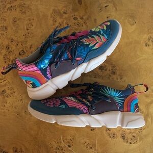 Puro floral multicolor artesanal sneakers size 39 EU
